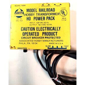 AHM Model Train Transformer #70269 HO Power Pack 16.5 V, 10 VA, USA *Tested
